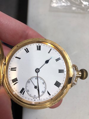 Lot 216 - An 18 carat yellow gold open face pocket watch.