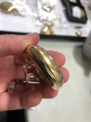 Lot 216 - An 18 carat yellow gold open face pocket watch.