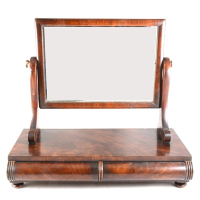 Lot 295 - William IV mahogany toilet mirror