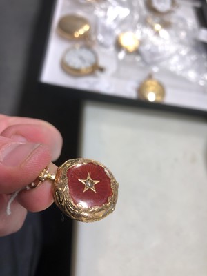 Lot 223 - A small enamelled fob watch.