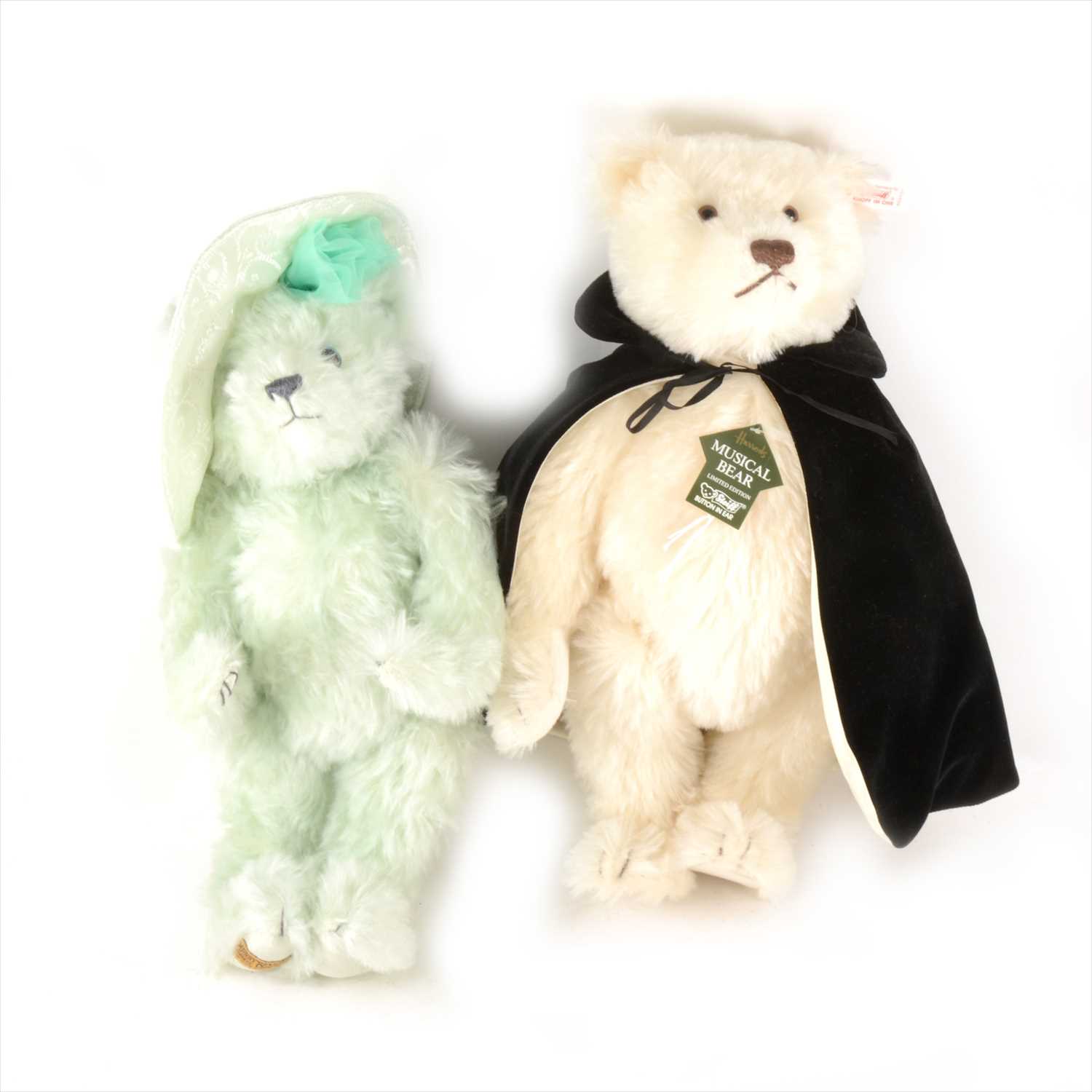 Lot 179 - Moden Steiff 'Phantom of the Opera' bear, unboxed, and a Merrythought 'Queen Mother' bear, boxed with ciritifcate.