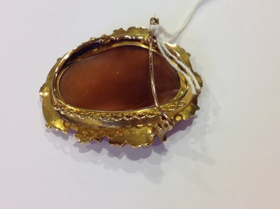Lot 97 - A shell cameo brooch.