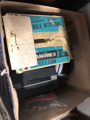 Lot 252 - Two boxes of cine projectors and accessories.