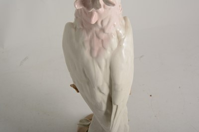 Lot 65 - A Royal Dux model of a Cockatoo, and a Continental figural table lamp