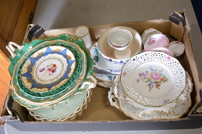 Lot 34 - Victorian porcelain part dessert service, other Victorian ware and decorative china