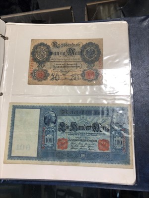 Lot 175 - Five albums of World Wide Bank Notes and one album of Coins.
