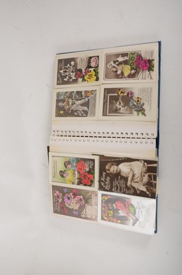 Lot 148 - An album of Edwardian Birthday Greetings cards and loose postcards.
