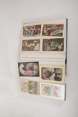 Lot 148 - An album of Edwardian Birthday Greetings cards and loose postcards.