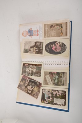 Lot 148 - An album of Edwardian Birthday Greetings cards and loose postcards.