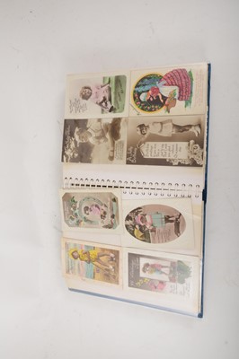 Lot 148 - An album of Edwardian Birthday Greetings cards and loose postcards.