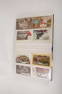 Lot 148 - An album of Edwardian Birthday Greetings cards and loose postcards.