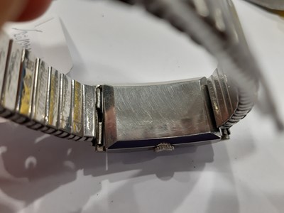 Lot 1380 - Six vintage wrist watches - Omega, Tissot, Roamer, one 9 carat gold.