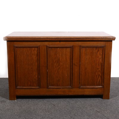 Lot 1559 - Craftsman made oak blanket box, 20th Century