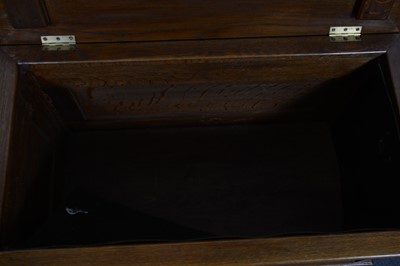 Lot 1562 - Craftsman made oak blanket box, 20th Century