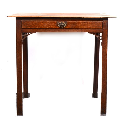 Lot 1511 - A George III oak side table