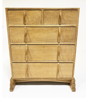 Lot 536 - An Arts and Crafts oak chest of drawers, attributed to Sidney Barnsley