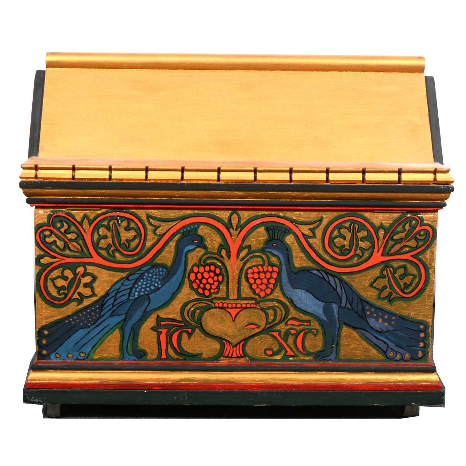 Lot 502 - A contemporary Gothic style casket