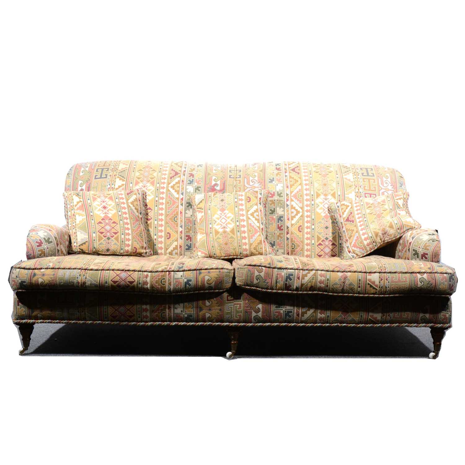 Lot 90 - A modern Howard style settee and matching