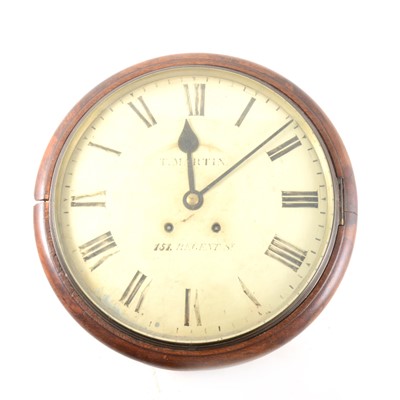 Lot 214 - A Victorian stained oak wall clock