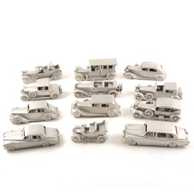 Lot 235 - A Danbury Mint diecast pewter collection, Classic Rolls Royce motor cars