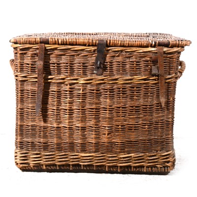 Lot 330 - Large wicker basket, possibly former railway use