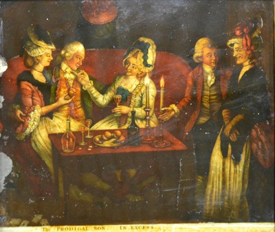 Lot 1450 - The Prodigal Son in Excess, inverse print on glass