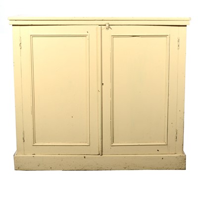 Lot 32 - A Victorian painted pine cupboard