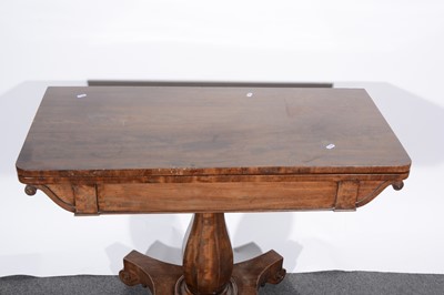Lot 115 - A William IV mahogany fold-over tea table