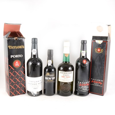 Lot 90 - Three bottles of port and a half bottle of port