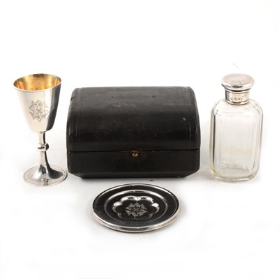 Lot 209 - A Victorian silver travelling communion set, Josiah Williams & Co, London, 1886