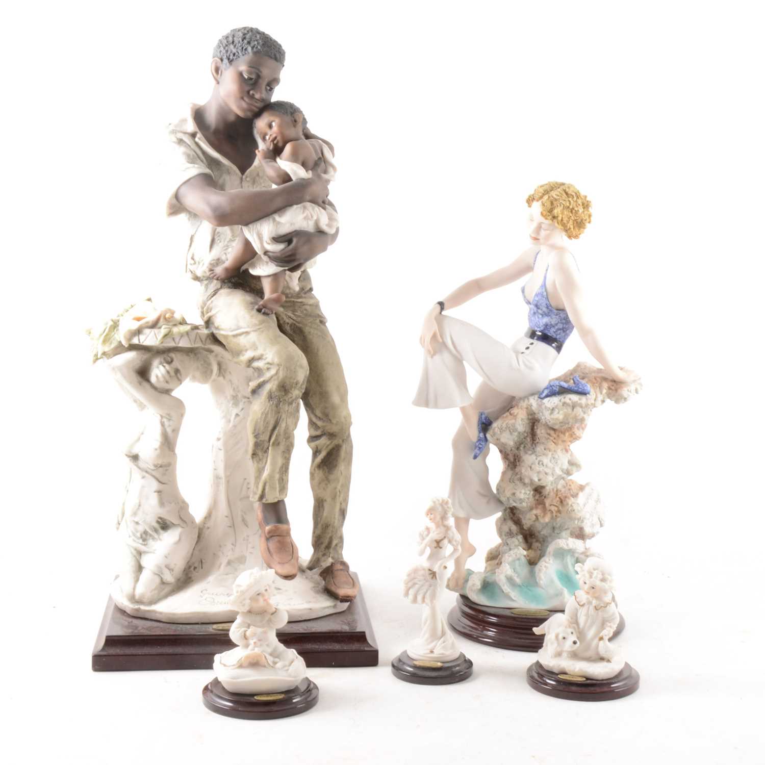 Lot 7 - Giuseppe Armani, Florence and other figures; six including "Tomorrow's Dream"