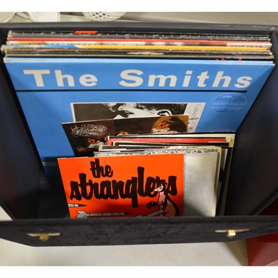 Lot 15 - Small selection of LP, 12" and 7" single records, including The Smith, The Stranglers etc.