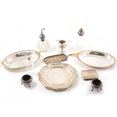 Lot 221 - A quantity of silver and silver-pted wares.