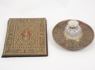Lot 1116 - Early 19th Century circular boulle work ink stand
