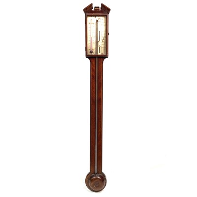 Lot 154 - A George IV mahogany stick barometer
