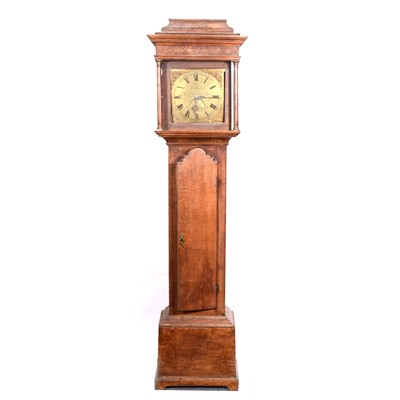 Lot 1584 - George III oak longcase clock, thirty-hour movement, signed Wm Greaves, Harborough