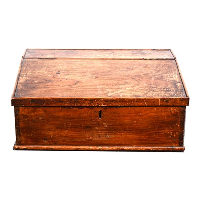 Lot 529 - A 19th century pine table box/lap desk