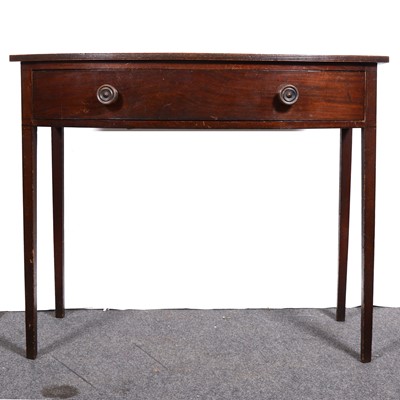 Lot 1543 - George III mahogany bow-front side table