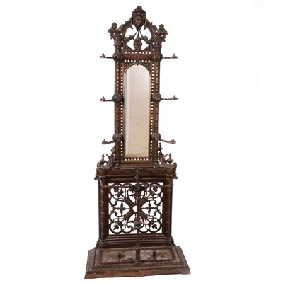 Lot 325 - A Victorian cast iron hall stand