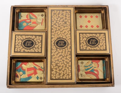 Lot 67 - A China Trade black lacquered games box, mid 19th century