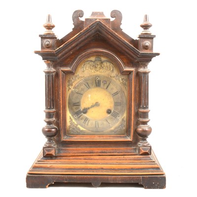 Lot 1427 - Victorian oak case mantel clock