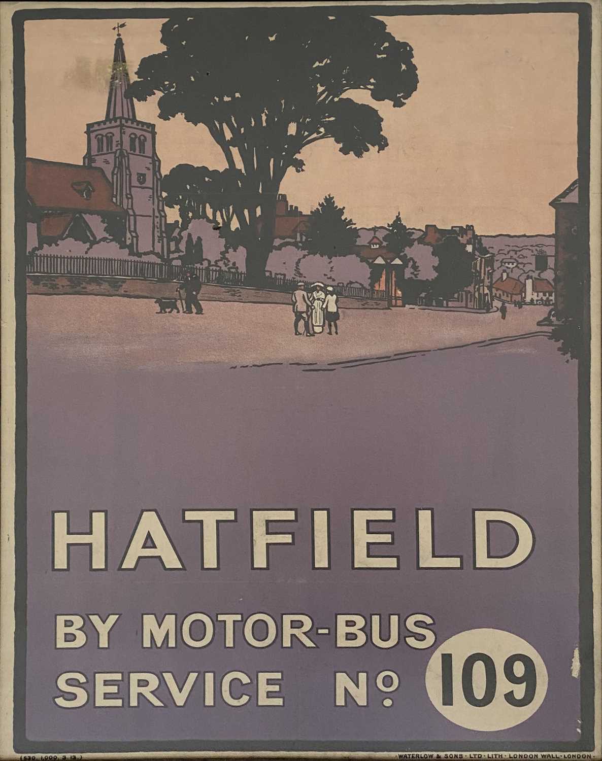 Lot 523 - 'Hatfield by Motor-bus Service no. 109', a lithographic travel poster