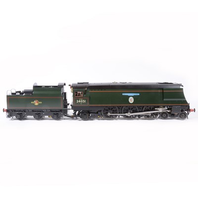 Lot 1 - Aster Hobby live steam, gauge 1 / G scale, 45mm locomotive and tender; 'Winston Churchill' BR no.34051, in wooden case.