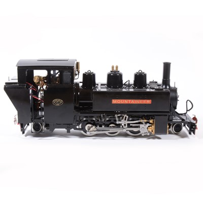 Lot 6 - Roundhouse live steam, gauge 1 / G scale, 45mm locomotive, 'Mountaineer' 2-6-2 black, with instructions, with RC