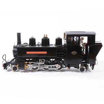 Lot 6 - Roundhouse live steam, gauge 1 / G scale, 45mm locomotive, 'Mountaineer' 2-6-2 black, with instructions, with RC