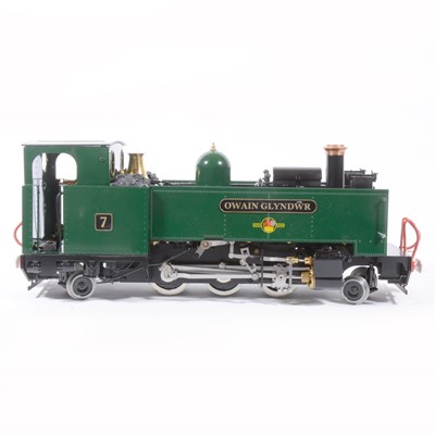 Lot 8 - Roundhouse live steam, gauge 1 / G scale, 45mm locomotive, Vale of Rheidol 'Owain Glyndwr' 2-6-2 tank, no.7, with instructions, with RC