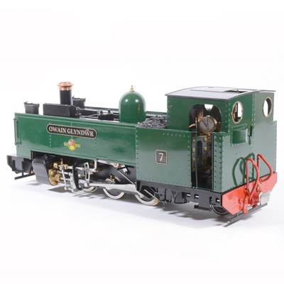 Lot 8 - Roundhouse live steam, gauge 1 / G scale, 45mm locomotive, Vale of Rheidol 'Owain Glyndwr' 2-6-2 tank, no.7, with instructions, with RC