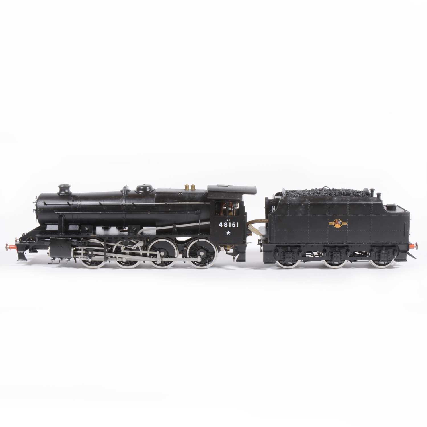 Lot 9 - Bowande live steam, gauge 1 / G scale, 45mm locomotive and tender, 8F 2-8-0 no.48151, black, boxed with instructions.