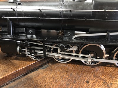 Lot 9 - Bowande live steam, gauge 1 / G scale, 45mm locomotive and tender, 8F 2-8-0 no.48151, black, boxed with instructions.