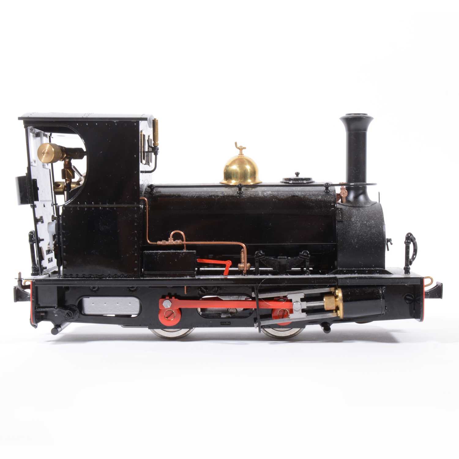Lot 12 - Roundhouse live steam, gauge 1 / G scale, 32mm locomotive, 'Lilla' 0-4-0, added 'Guthlaxton' label to sides, with instructions, accessories and box, with RC